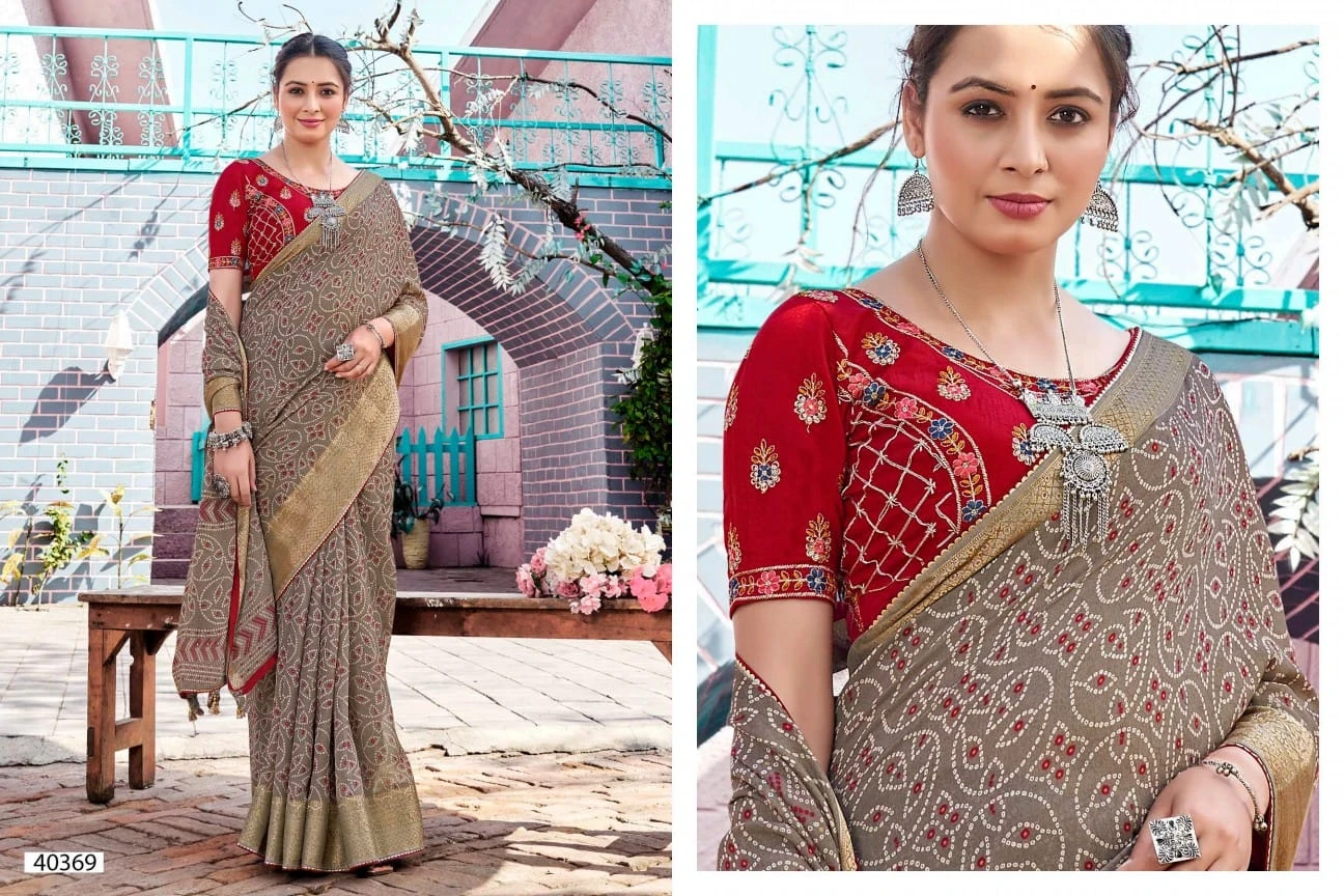 5D Designer Prisha Moss Georgette Wholesale Fancy Sarees Catalog — Wholesale Sarees, MPA wholesale from Surat — view 2